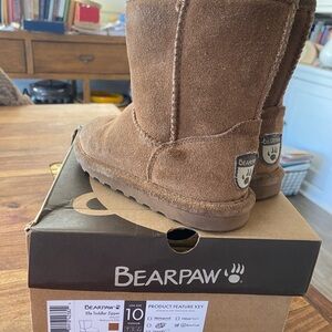 BearPaw Toddler Boots in Tan Suede